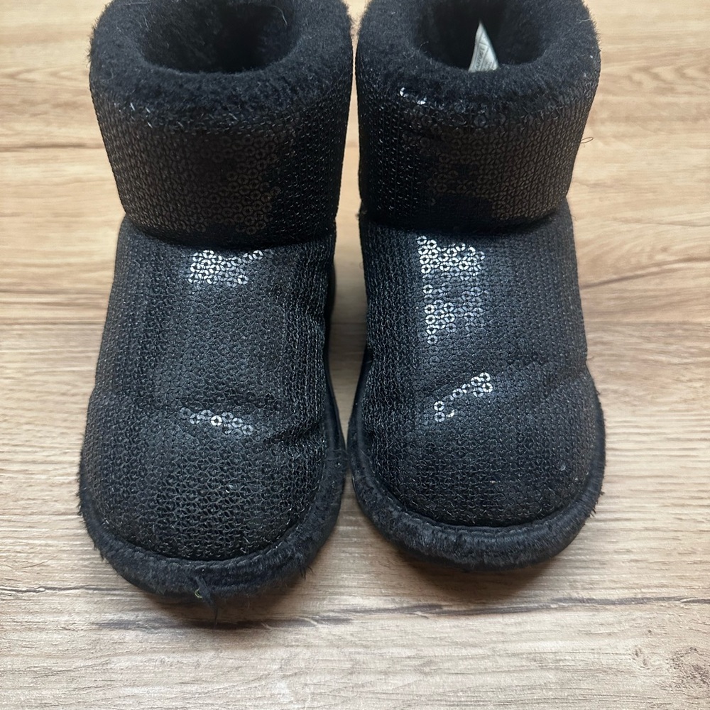 UGG Black and Cream Baby Booties